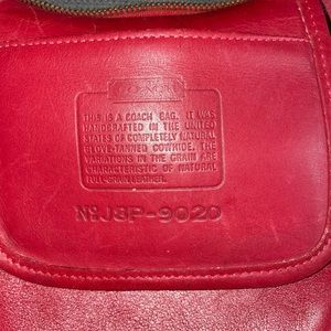 Vintage Coach 9020 Mini Ergo Red Leather Bag